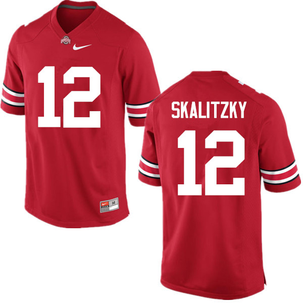 Men Ohio State Buckeyes #12 Brendan Skalitzky College Football Jerseys Game-Red
